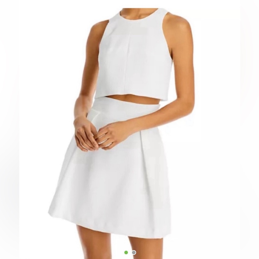 Black Halo White Skirt Set, Size 0